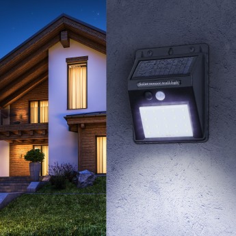 Фасадный светильник ЭРА ERAFS064-04 с датчиком движения на солнечной батарее 20LED 60 LM Фасадный светильник ЭРА ERAFS064-04 с датчиком движения на солнечной батарее 20LED 60 LM