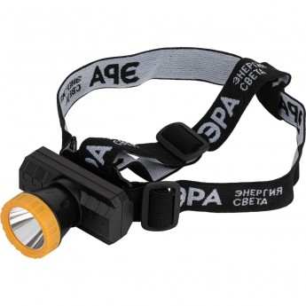 Фонарь светодиодный аккумуляторный ЭРА Б0055349GA-802 3Вт 2режима Li-Ion 1500мАч IP40 налобный желтый-черный Фонарь светодиодный аккумуляторный ЭРА Б0055349GA-802 3Вт 2режима Li-Ion 1500мАч IP40 налобный желтый-черный