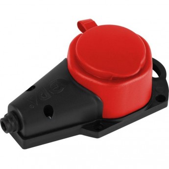 Колодка ЭРА Б0068412 KX-1e-RED-IP44 каучуковая с заземлением 1 розетка 16A IP44 красный