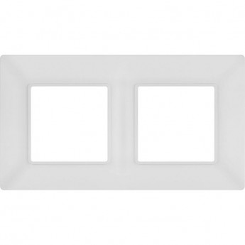 Рамка для розеток и выключателей ЭРА ELEGANCE Б0065814 14-5002-01М на 2 поста матовый белый