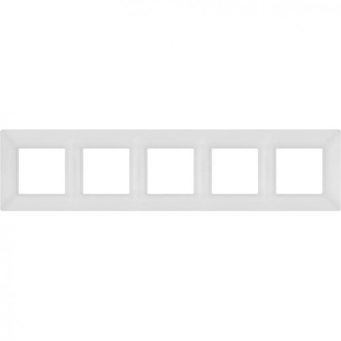 Рамка для розеток и выключателей ЭРА ELEGANCE Б0065820 14-5005-01М на 5 постов матовый белый B0065820