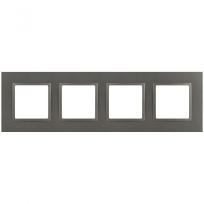 Рамка для розеток и выключателей ЭРА ELEGANCE Б0065829 14-5014-16 Classic на 4 поста титан B0065829