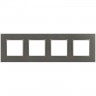 Рамка для розеток и выключателей ЭРА ELEGANCE Б0065829 14-5014-16 Classic на 4 поста титан B0065829