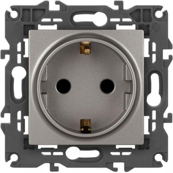 Розетка ЭРА ELEGANCE Б0065806 14-2102-16 2P+E Schuko со шторками 16А-250В титан Розетка ЭРА ELEGANCE Б0065806 14-2102-16 2P+E Schuko со шторками 16А-250В титан