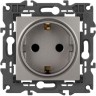 Розетка ЭРА ELEGANCE Б0065806 14-2102-16 2P+E Schuko со шторками 16А-250В титан B0065806