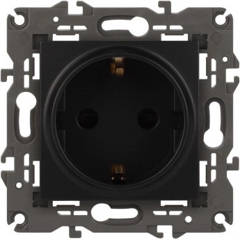 Розетка ЭРА ELEGANCE SCHUKO 14-2102-05 16А IP20 16AX 250В 2P+E защитные шторки антрацит Розетка ЭРА ELEGANCE SCHUKO 14-2102-05 16А IP20 16AX 250В 2P+E защитные шторки антрацит