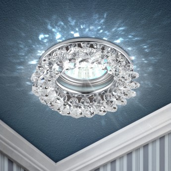 Светильник ЭРА DK16 CH/WH декор круглый с мелкими хрусталиками хром/прозрачный Светильник ЭРА DK16 CH/WH декор круглый с мелкими хрусталиками хром/прозрачный