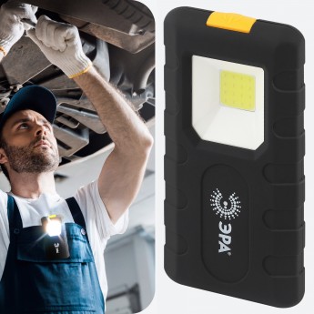 Светодиодный фонарь ЭРА РАБОЧИЕ ПРАКТИК RB-707 на батарейках магнит клипса - держатель Светодиодный фонарь ЭРА РАБОЧИЕ ПРАКТИК RB-707 на батарейках магнит клипса - держатель