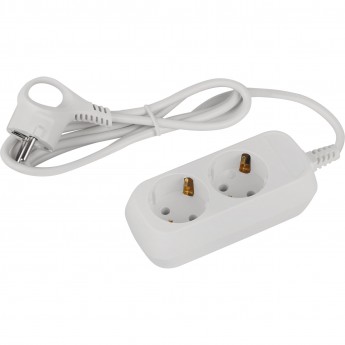 Удлинитель электрический ЭРА UDL-10-215 Greenline 2 розетки без заземления 1.5м ПВС 2х0.75кв.мм