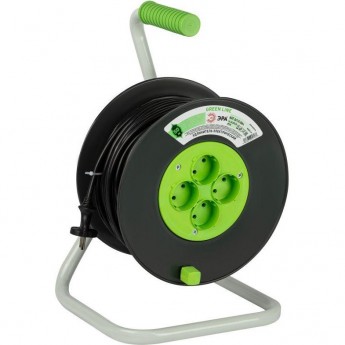 Удлинитель на пластиковой катушке ЭРА GREEN LINE Б0065097 4х50м без заземления KAT-2x1.5-50m ПВС 2х1.5