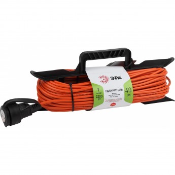 Удлинитель силовой ЭРА UFx-1-2x1.0-40m на рамке без заземления 1 розетка 40м ПВС 2х1мм2