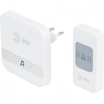 Звонок дверной ЭРА C95 беспроводной, от сети, белый, 52 мелодии Звонок дверной ЭРА C95 беспроводной, от сети, белый, 52 мелодии